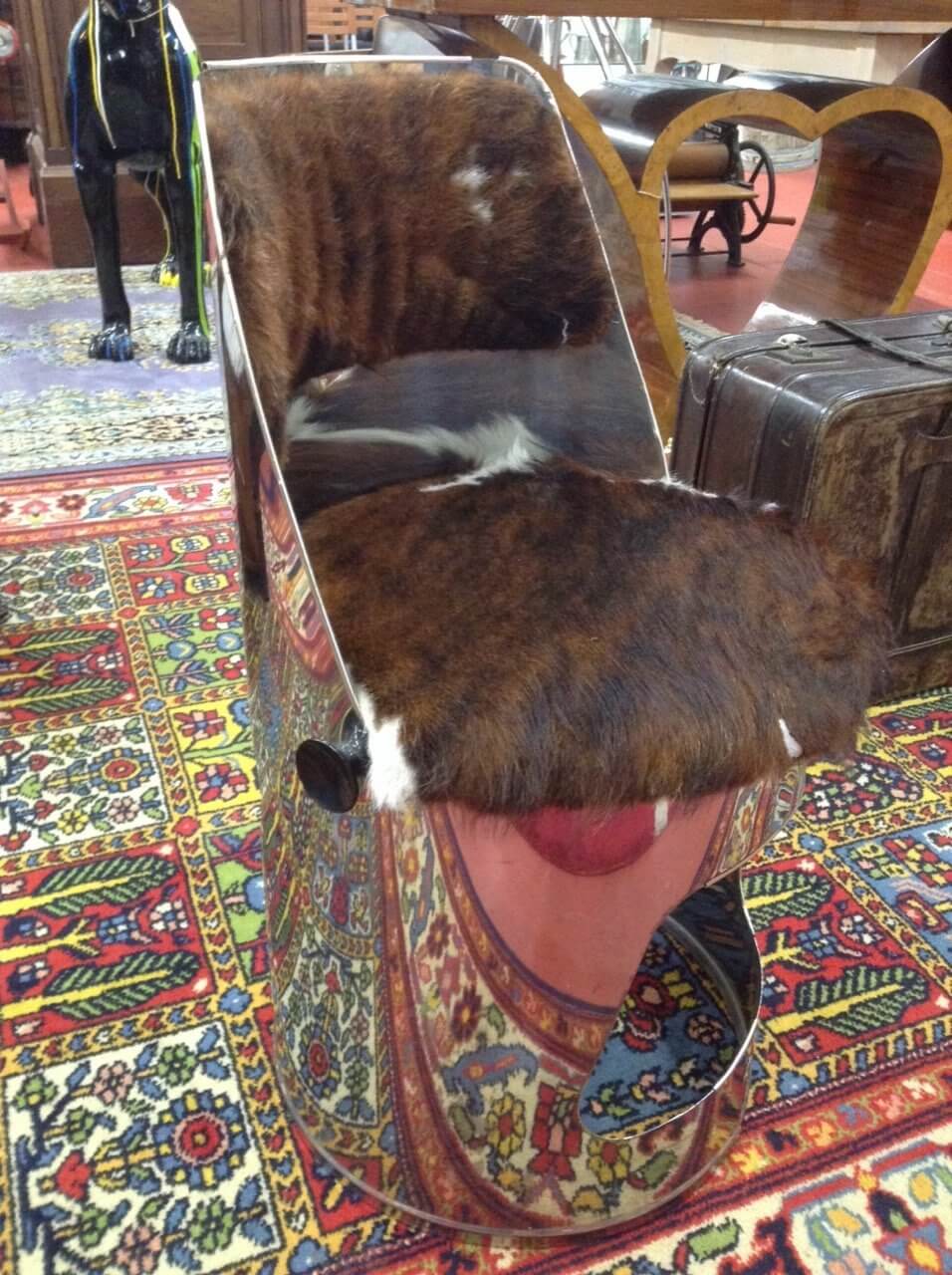Showman Floreale Argentina Poggiatesta Con Sopracciglia In Pelle Di Mucca - Eleganza Equestre