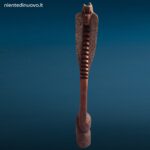 Porta CD verticale in legno a forma di serpente cobra