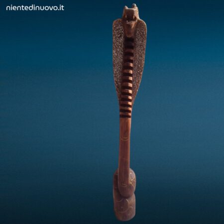 Porta CD verticale in legno a forma di serpente cobra