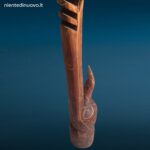 Porta CD verticale in legno a forma di serpente cobra