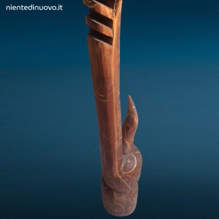 Porta CD verticale in legno a forma di serpente cobra