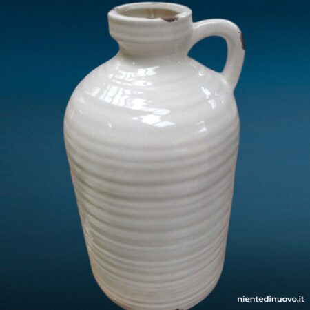Brocca in terracotta ceramicata con manico, 40 cm