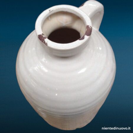 Brocca in terracotta ceramicata con manico, 40 cm