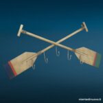 9003683_2 Attaccapanni da parete in ferro dipinto a mano - L100 x P9 x H46 cm