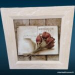 Quadro shabby chic quadrato con cornice in legno