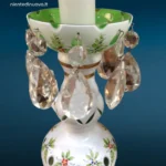 coppia abat-jour vintage in vetro di Bohemia lavorate a mano con vetri colorati sovrapposti