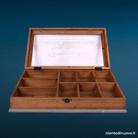 Bacheca Vintage Style in legno con vetro