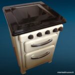 38297 Cucina a gas Kuppersbusch anni '50 in metallo smaltato