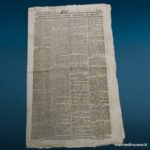 Antico foglio d'annunzj della Gazzetta di Milano — 13 novembre 1828 (4 pagine, carta pergamena)