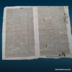 Antico foglio d'annunzj della Gazzetta di Milano — 13 novembre 1828 (4 pagine, carta pergamena)