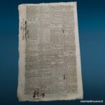Antico foglio d'annunzj della Gazzetta di Milano — 13 novembre 1828 (4 pagine, carta pergamena)