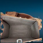 38498_3 Valigia vintage in cuoio con 3 tasche, maniglie e tracolla
