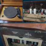 Mobile radio anni '40 in radica con giradischi (Siemens/Telefunken)