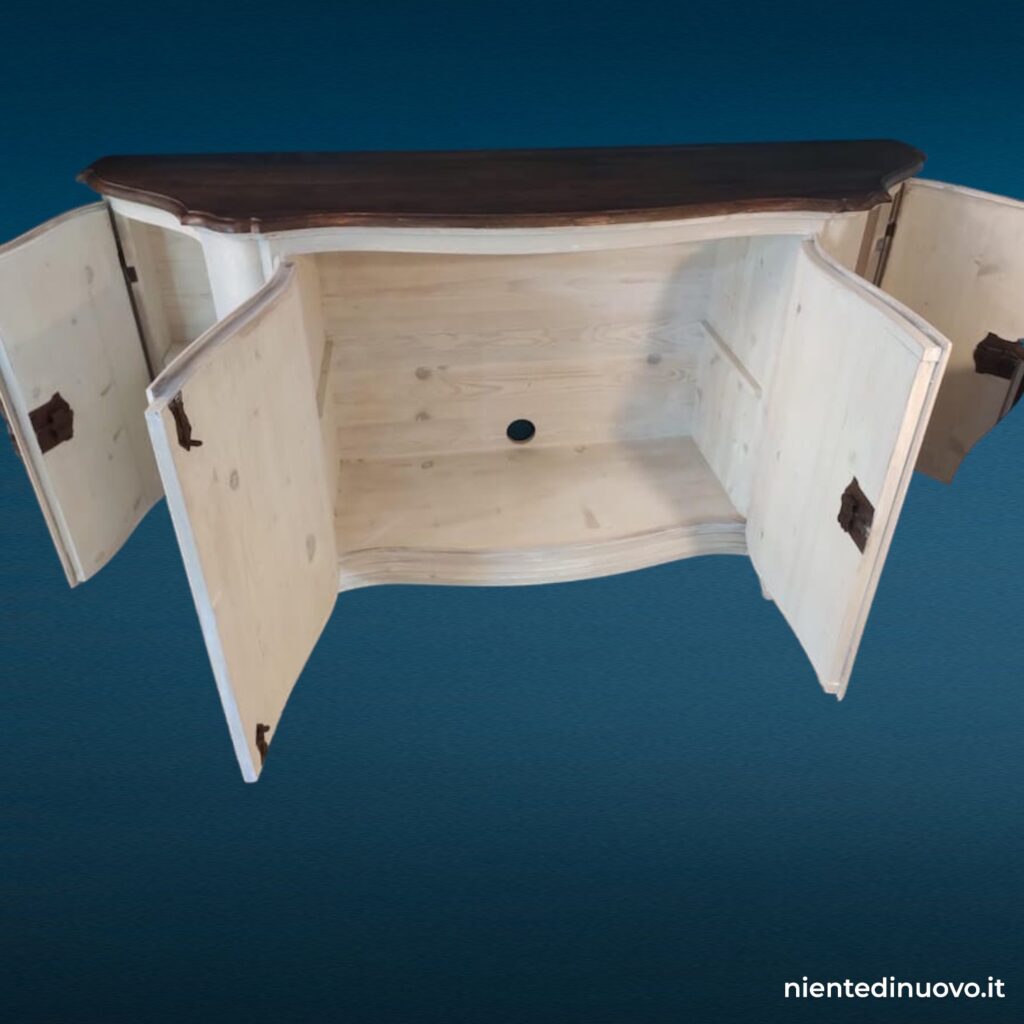 Credenza 4 ante provenzale in legno massello