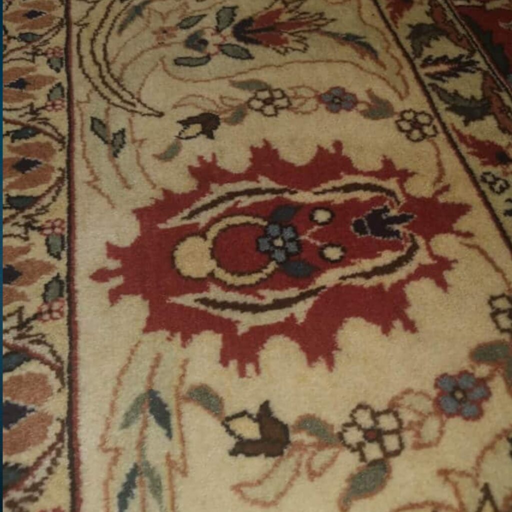 Tappeto persiano Kashmar 346x246 in lana annodato a mano