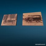 38746 Serie di 5 pannelli in legno Fiat d'epoca