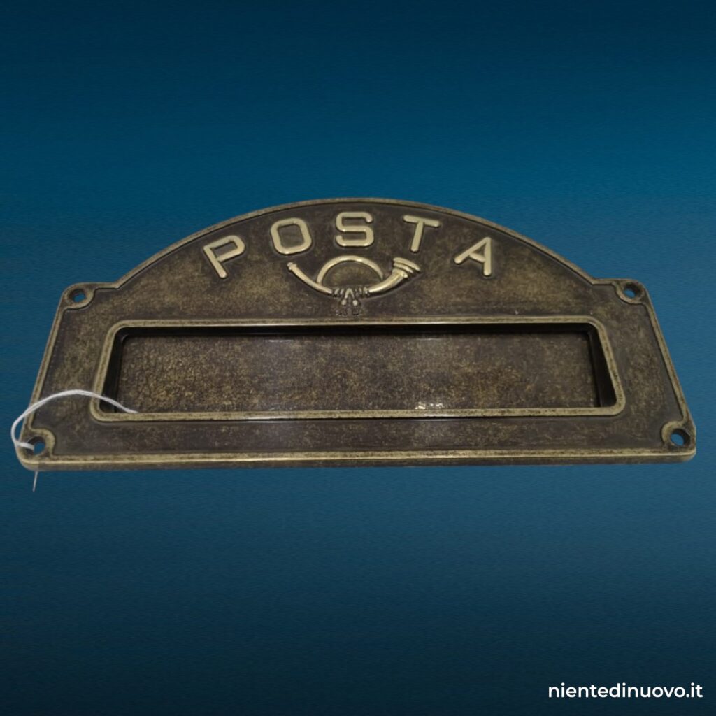 9001928_1 Placca in ottone per cassetta della posta con sportello rientrante