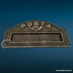 9001928_1 Placca in ottone per cassetta della posta con sportello rientrante
