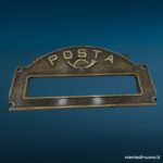 9001928_1_1 Placca in ottone per cassetta della posta con sportello rientrante