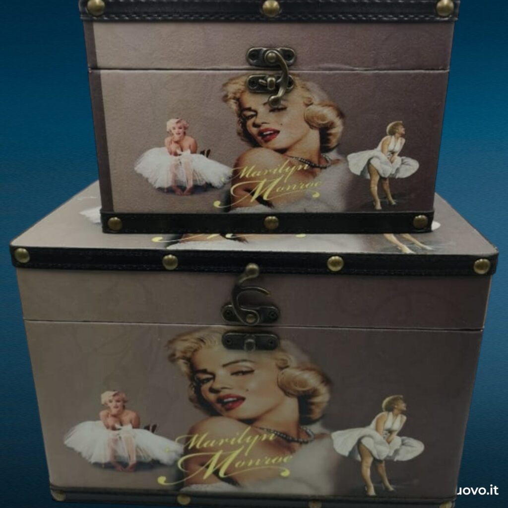 Set di 2 scatole con stampa Marylin Monroe