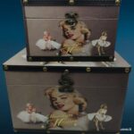 Set di 2 scatole con stampa Marylin Monroe
