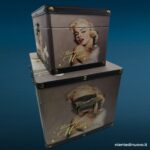 Set di 2 scatole con stampa Marylin Monroe