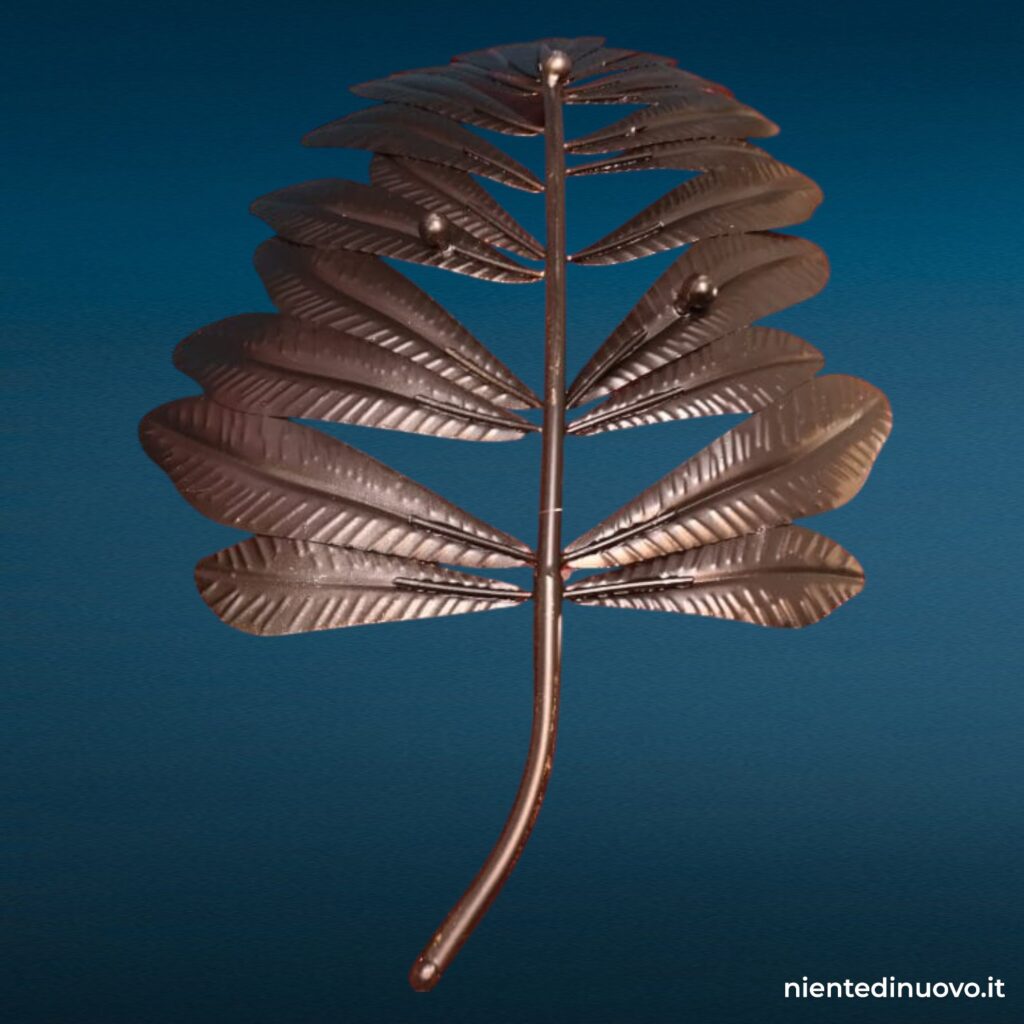 Vassoio a forma di foglia oro in metallo