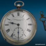 Orologio da taschino Harris Stone Leeds in argento, carica a chiave