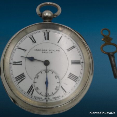 Orologio da taschino Harris Stone Leeds in argento, carica a chiave