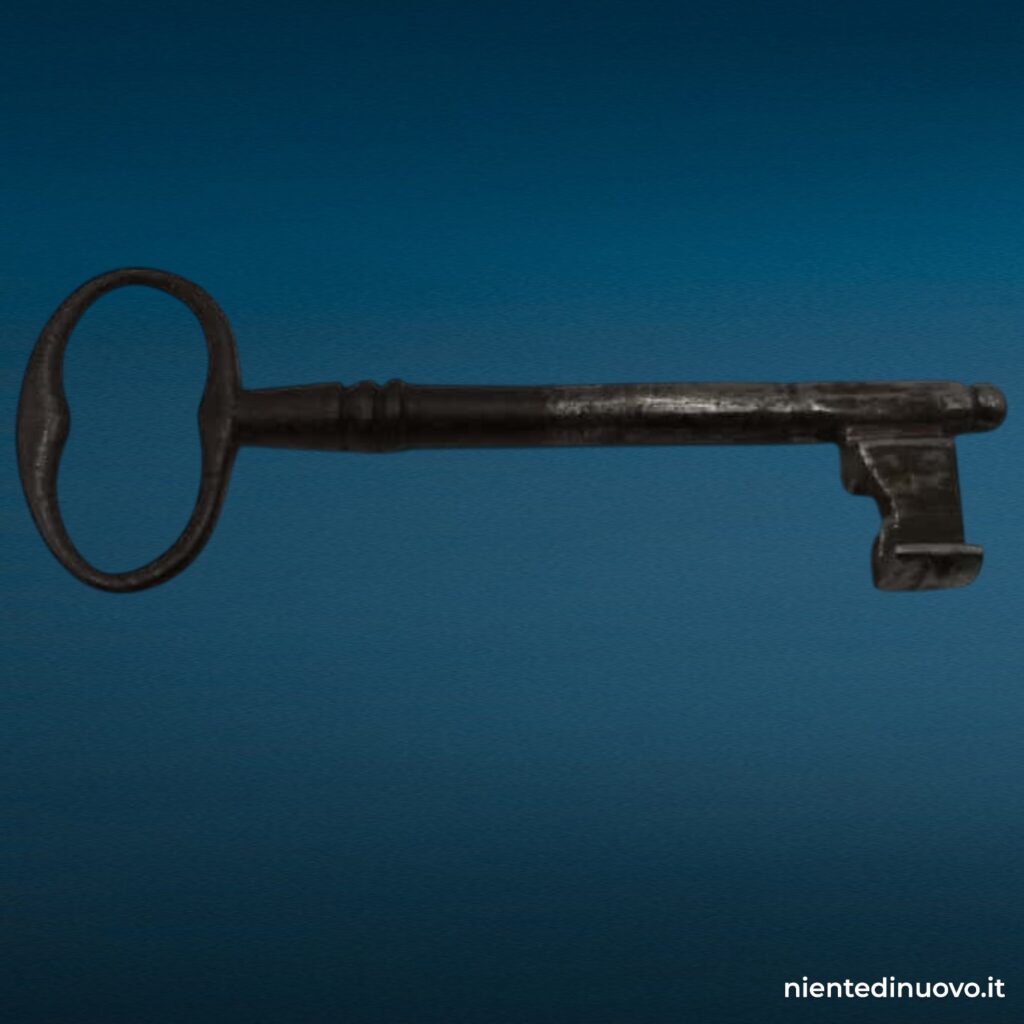 38964 Antica chiave in ferro forgiato, 12 cm