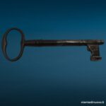 38964 Antica chiave in ferro forgiato, 12 cm