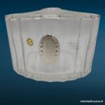 38971_1 Bottiglia liquore in cristallo con placchetta e tappo in argento