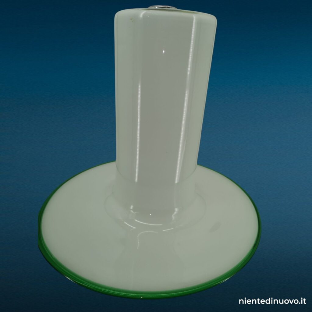 Lampadario in vetro opalino di Murano, anni 60