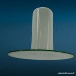 Lampadario in vetro opalino di Murano, anni 60