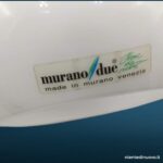Lampada a parete in vetro di Murano con struttura rosa (due varianti)