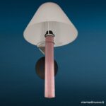 Lampada a parete in vetro di Murano con struttura rosa (due varianti)