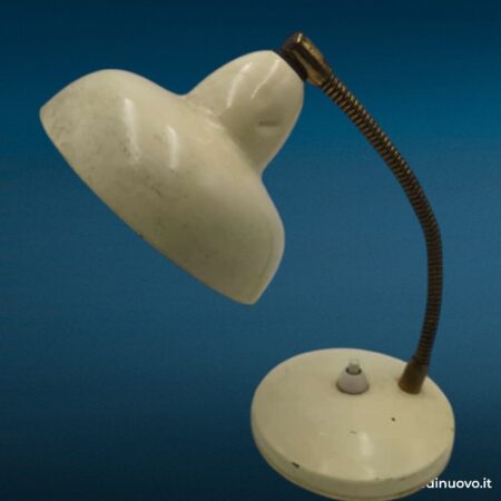 Lampada vintage in metallo panna snodabile