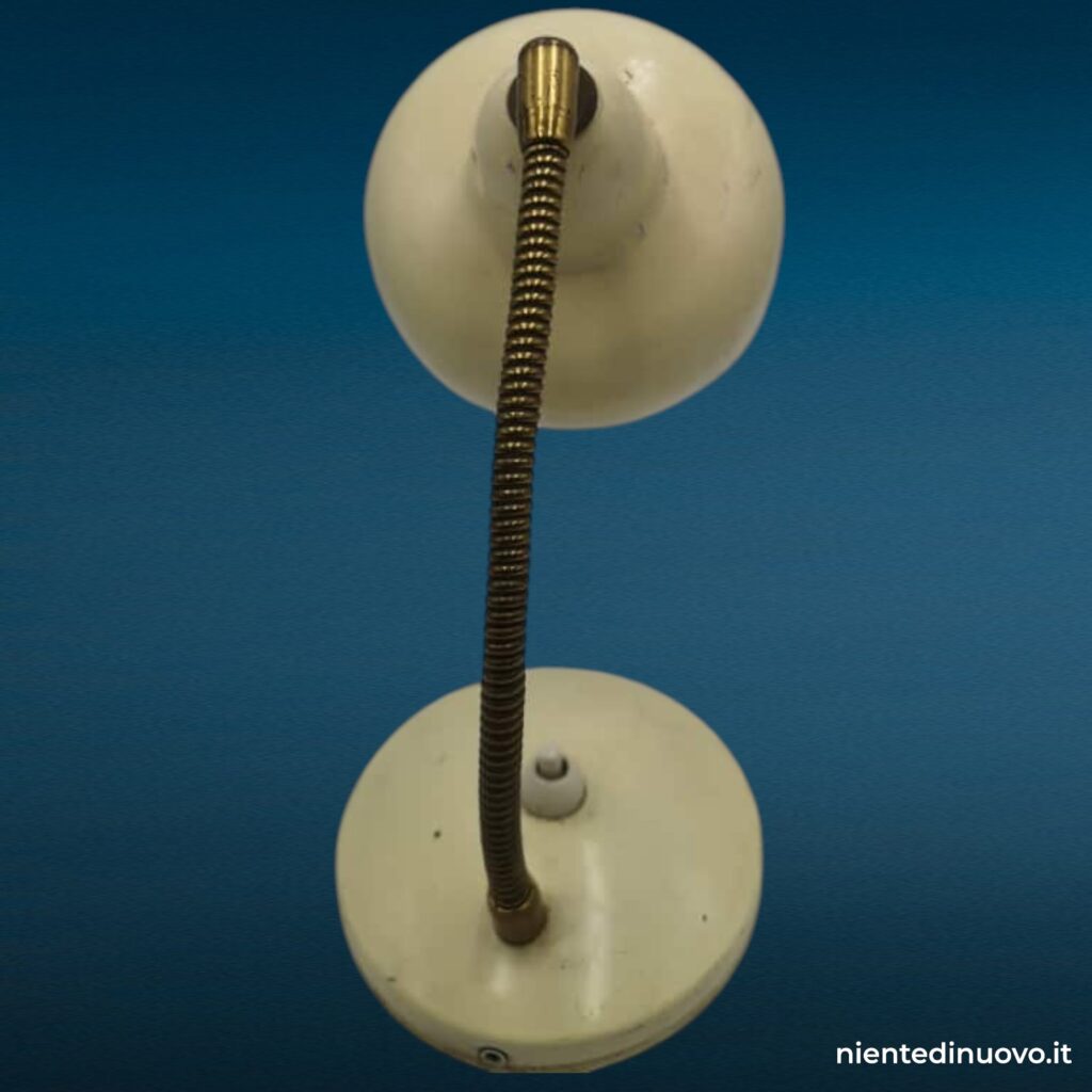 Lampada vintage in metallo panna snodabile