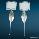 39041 Coppia applique vetro metallo moderne