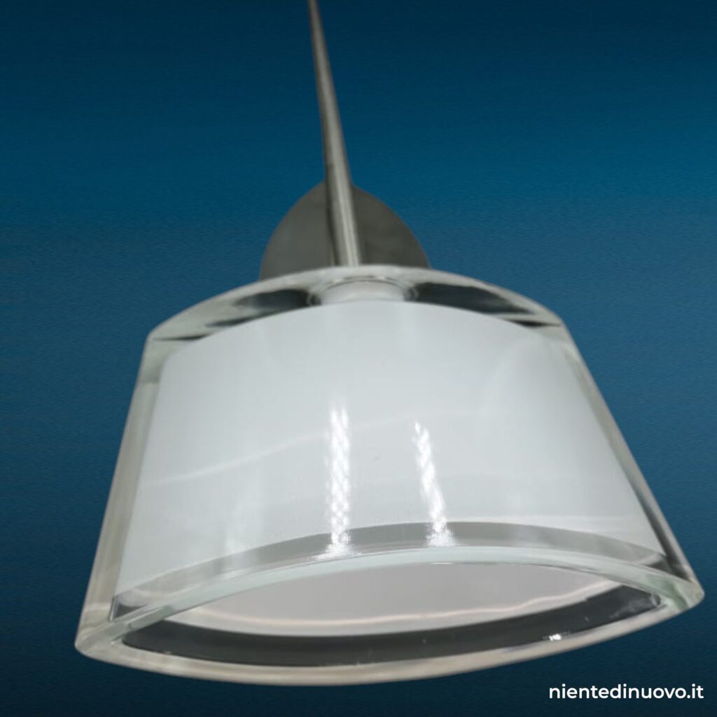 Coppia applique vetro metallo moderne