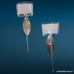 39041_3 Coppia applique vetro metallo moderne