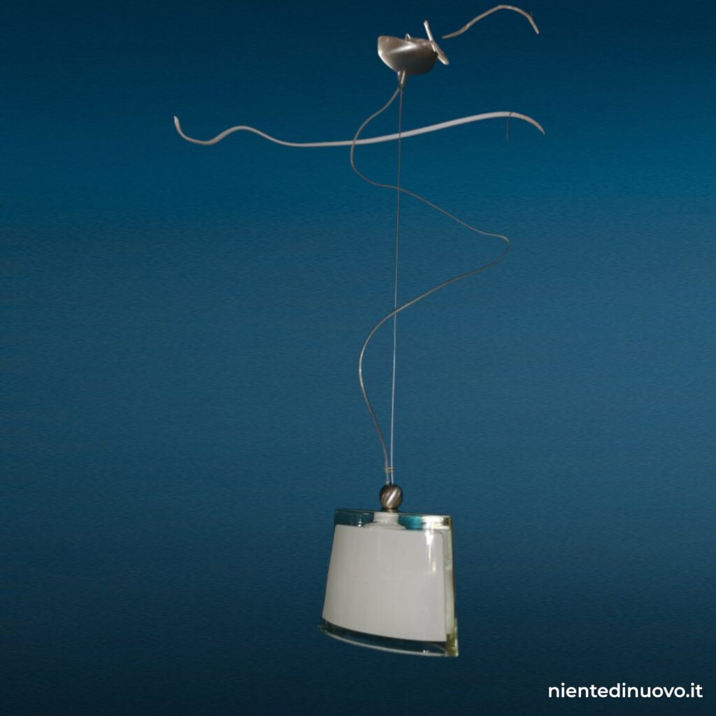 Sospensione in vetro e metallo regolabile - linea moderna