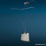 Sospensione in vetro e metallo regolabile - linea moderna