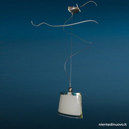 Sospensione in vetro e metallo regolabile - linea moderna