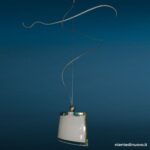 Sospensione in vetro e metallo regolabile - linea moderna