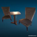 Coppia poltroncine in velluto anni '60