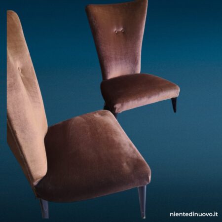 Coppia poltroncine in velluto anni '60