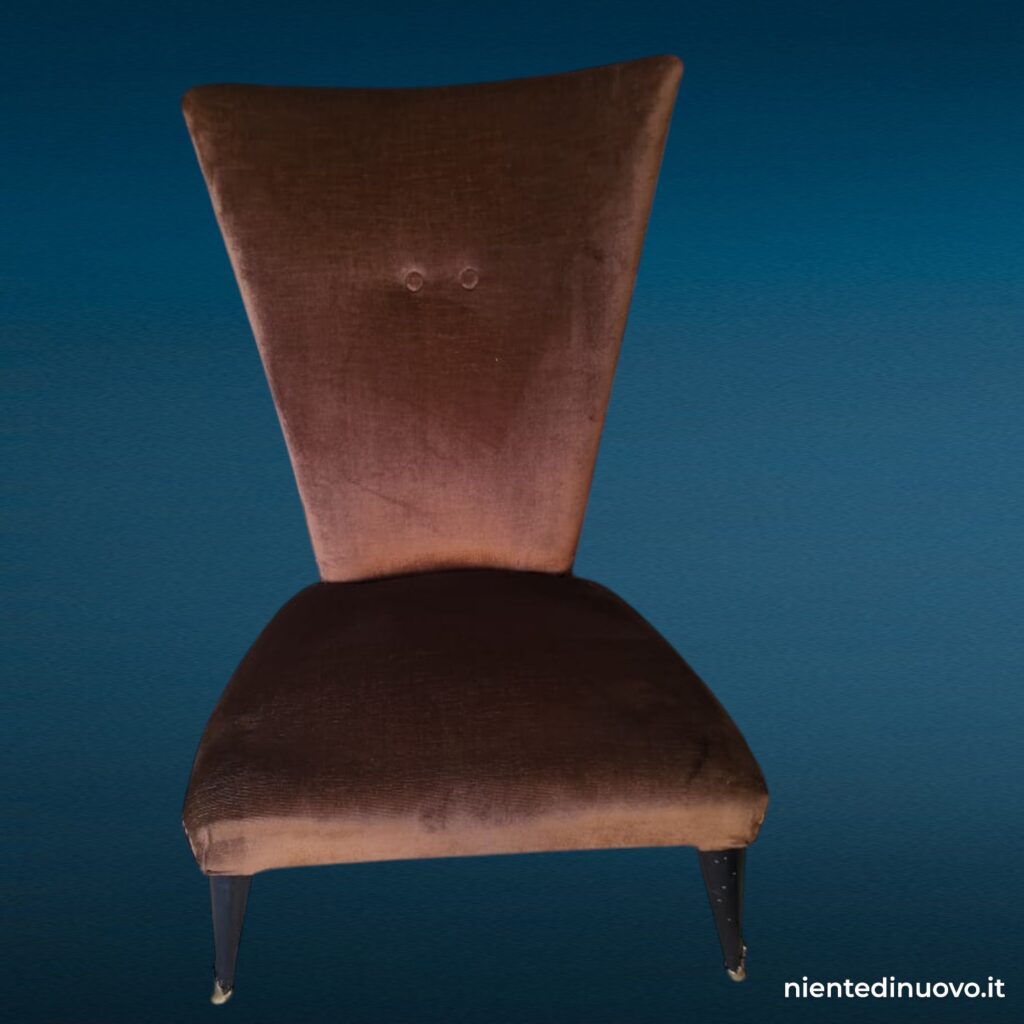 Coppia poltroncine in velluto anni '60