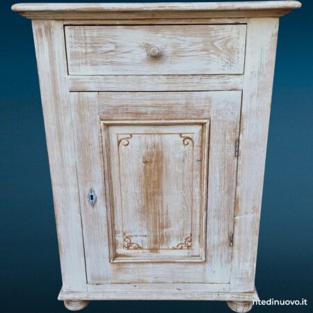 Stipo in legno massello decorato shabby chic