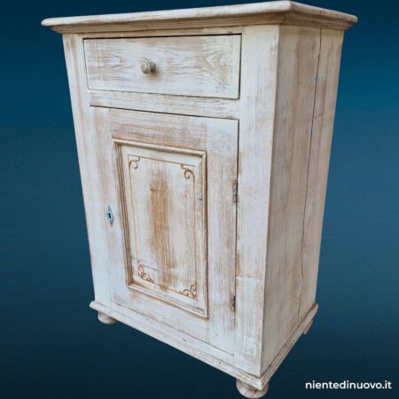 Stipo in legno massello decorato shabby chic